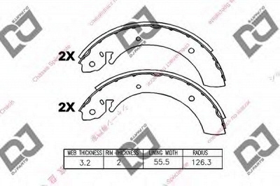 DJ PARTS bs1136 -  Комплект тормозных колодок